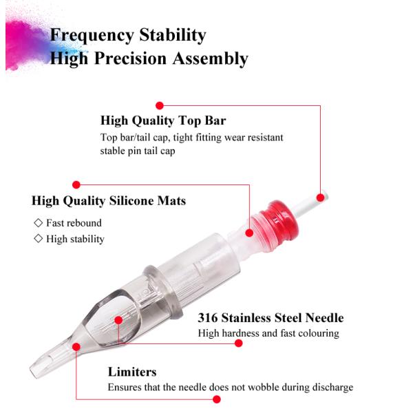 20pcs Disposable Tattoo Needles 7RL Stainless Steel Cartridges