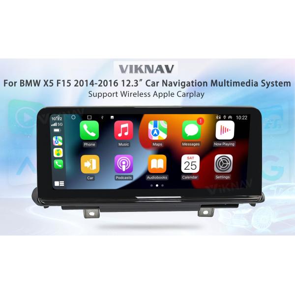 Авторадио Viknav 12,3 дюйма Для BMW X5 F15 2014 2015 2016 GPS навигация Мультимедийный автоплеер NBT Система головной блок 128 ГБ
