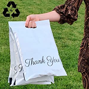 Mailing Envelopes, Shipping Bags for Clothing, Handle Shipping Bags 3 Mil Pretty Thick Self Adhesive Mailing Envelopes