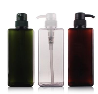 Frascos plásticos do animal de estimação claro do quadrado 250ml, garrafas plásticas vazias do champô da cor feita sob encomenda