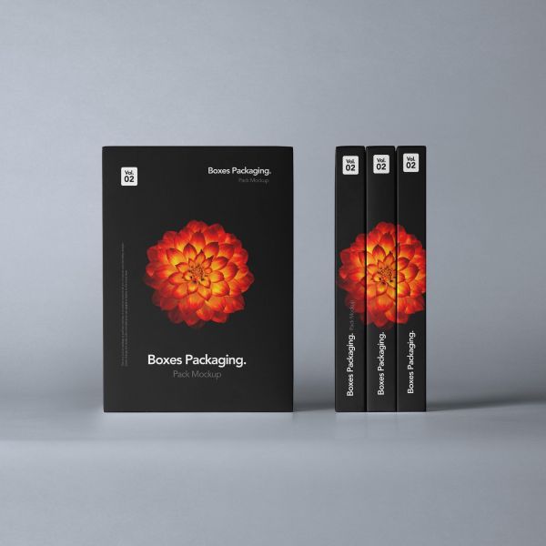 Custom Print Packaging Collection Premium Color White Cardboard Gift Boxes Floral Pattern Design Professional Mockup Display Multi Style Luxury Product Packaging