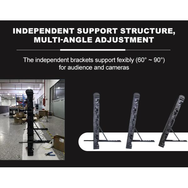 YUYI LED Stadium Screen with Arc Splicing Adjustable Bracket and Cooling Fans for Outdoor Rental LED Display