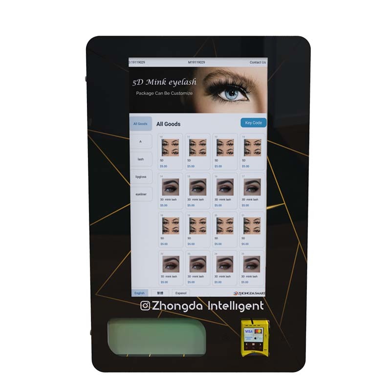 Eco-Friendly Beauty Vending Machine for False Eyelashes and Nail Products
