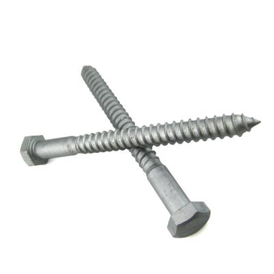 INCH Hex Lag Screw Din 571 aço inoxidável 304 Self Tapping Hex Head Lag parafusos de madeira