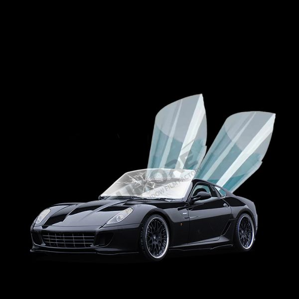 High Clear Vision Front Windshield Sticker UV Protection Metallic Coating Car Window Film