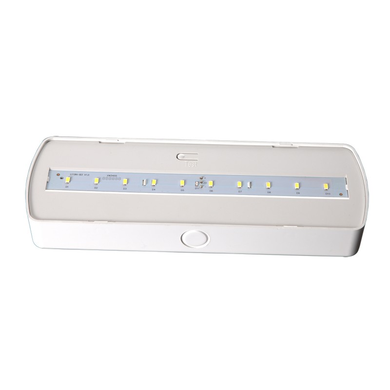 Fire Resistance ABS LED Emergency Light 3.6V Ni-Cd Battery 3 Hours Duration L119N-A