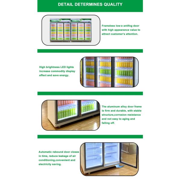 4 двери коммерческий дисплейный морозильник 2087L самозамыкающийся стеклянный дверь холодильное оборудование