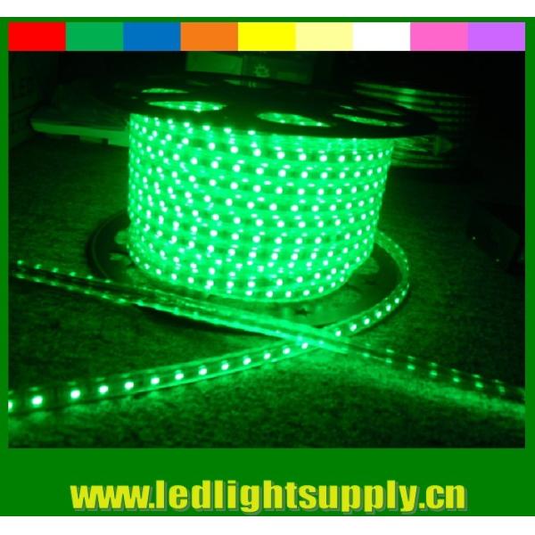 SMD5050 de alta luz 220V impermeable IP65 LED de neón flexible de la franja verde