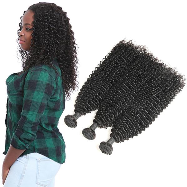 Classifique extensões perversos do cabelo encaracolado de Remy do bebê 9A 3 pacotes de cabelo humano cru