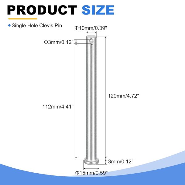 Stainless Steel 304 316 3mm 4mm 5mm Clevis Pin with Hole