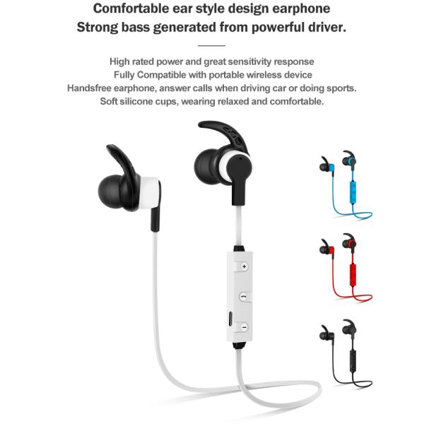 Deep Bass Bluetooth Sport Headset With Mic Wireless Earbuds For Running Sweatproof