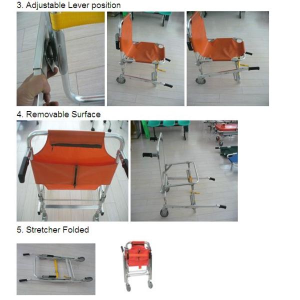 Removable Surface Aluminum Alloy Stair Stretcher Emergency Chair Rescue Stretcher ALS-SA130