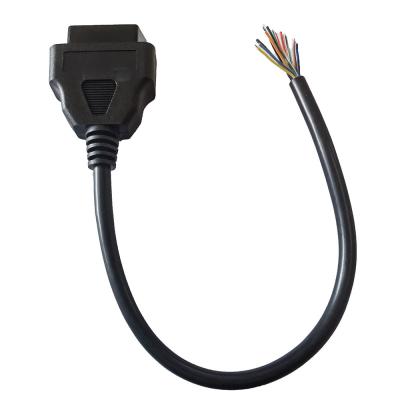 16 Pin Extension OBD2 Open Cable J1962 Female Connector To Open Plug