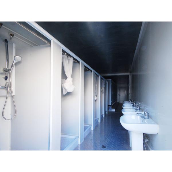 Standard Ablution Container Layout - Foldable, Movable, Knockdown Panel Wall
