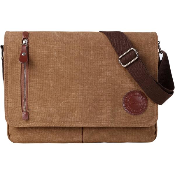 VINTAGE CANVAS sac à main sac de messager pour hommes femmes sac à main de voyage 13,5 
