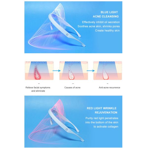 Skin Rejuvenation LED Therapy Mask 470nm Blue Light Home Use