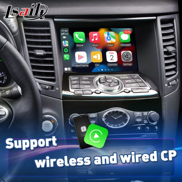 Lsailt Wireless Android Auto Multimedia Carplay Screen for 2008-2017 Infiniti FX35 FX37 FX50 FX30D FX QX70