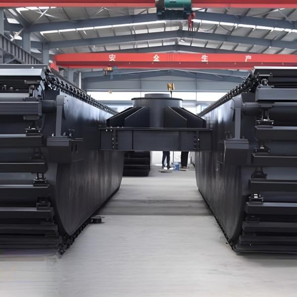 Heavy Duty Amphibious Excavator Undercarriage Pontoons GET70B High Buoyancy Floats