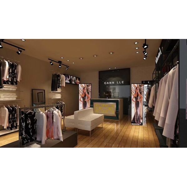 43 Inch Portable Floor Stand Digital Signage with 1080P High-Definition IPS Screen Lightweight Body and Remote Cloud Content Publishing via WiFi