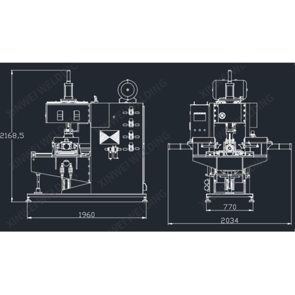 Automatic Rolling Tunnel Resistance Seam Welder For Special Roller Stainless Low Carbon Steel Wire Mesh Filter Element