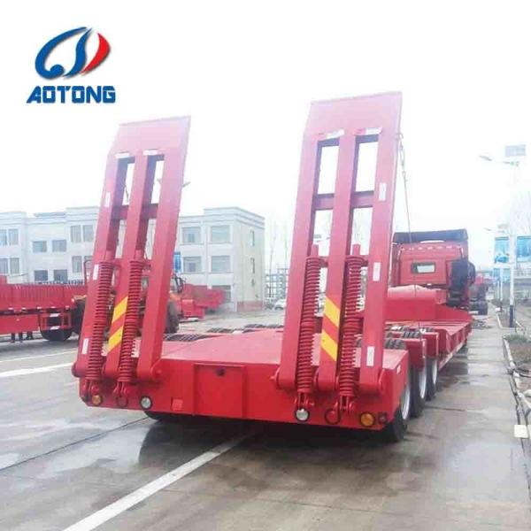 120T Loading Capacity Truck Trailer with Lower Flatbed Loading Deck and Transportation