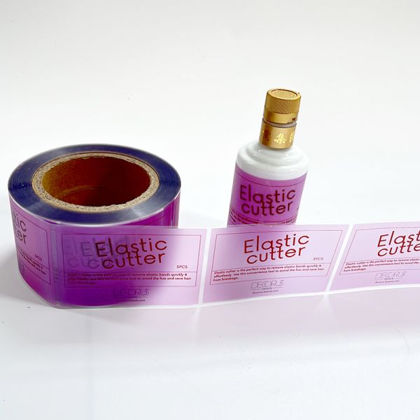 Custom Printed  Logo Waterproof Adhesion Vinyl Sticker Clear Label Transparent Water Bottle Labels Roll