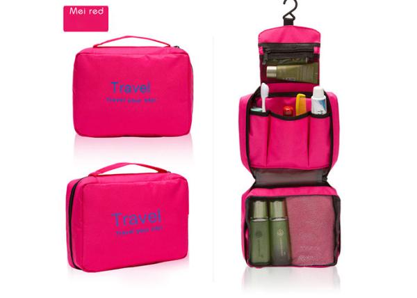 Fashion Travel Kit Organizer , Lightweight Hanging Toiletry Bag For Bathroom Storage