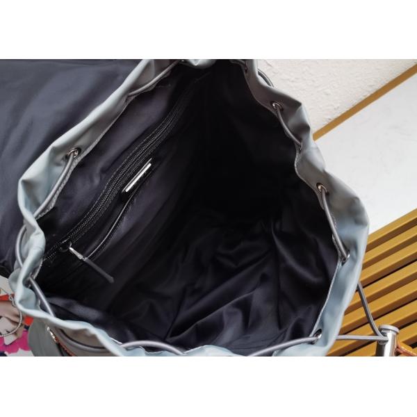 Saffiano Leather Apricot Luxury Brand Backpack With Multiple Pockets