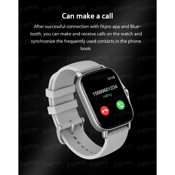 Eraysun Y13 Smart Watch Square 1.69 Inch TFT Display Fitpro for Call Heart Rate Sleep Monitor Unisex Alloy Case Magnetic