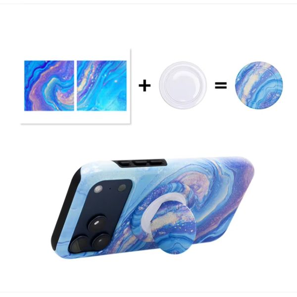 Foldable Blank 360° Rotatable Sublimation Magnetic Phone Holder DIY Custom Logo Adjustable Magsafe Ring Holder