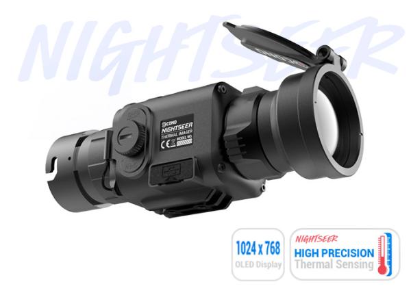 Outdoor Hunting Compact Thermal Clip On , Lightweight 1024*768 OLED Heat Thermal Scope