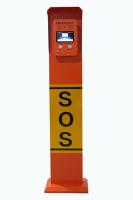 Cabine téléphonique d'appel téléphonique imperméable du secours SOS de bord de la route de soutien de pilier sur des routes