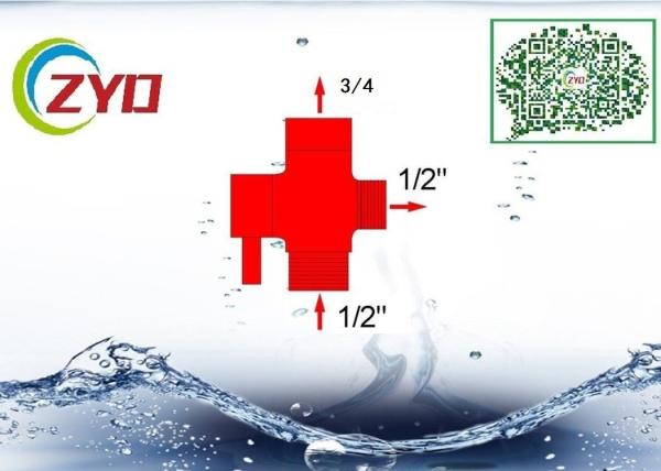 M1/2-M1/2-F3/4 Shower Room Accessory Brass Chrome Plated Three Way T-adapter Toilet Bidet Water Diverter Valve