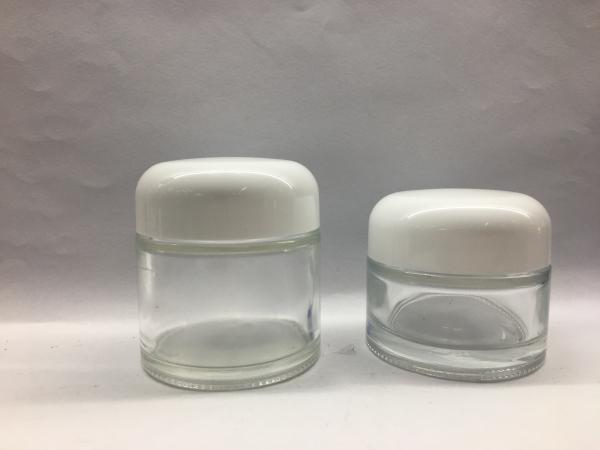 Glass Cream Skincare 50g 70g Cosmetic Jar Packaging OEM Round Top Cap High-end OEM glass product