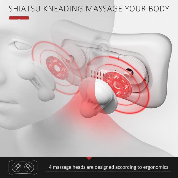 Electronic Neck Massage Pillow for Car and Office Charge 2 Hours Output 1.5 Hours