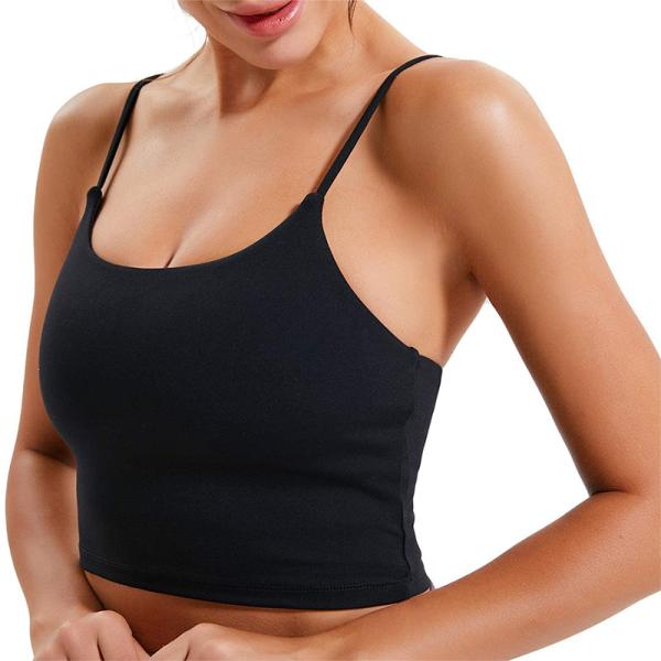 Wholesale Black Women Yoga Tank Tops Sports Bra Workout Fitness Running Crop Top