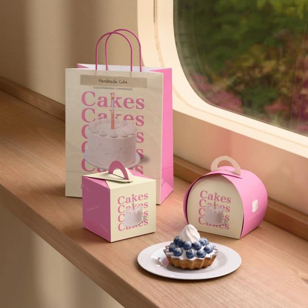 Custom Printed Cake Roll Packaging Box - Eco-Friendly Kraft Paper
