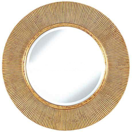 Round Oval sunburst Gold Wall Mirror For Bathroom Decorative