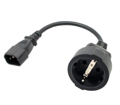 UPS Power Lead adapter, IEC 320 C14 to CEE 7/7 European Female adapter cable 25cm