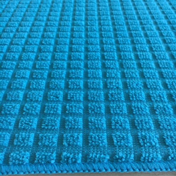 Sinlge packed 1pc Microfiber  printeted water absorb dish mat kitchen water pad with grid patten