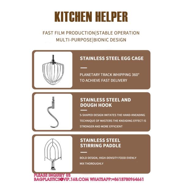 Professional Spiral Dough Mixer Electric Stainless Steel Body Multifunction Dough Mixer For Commercial Use