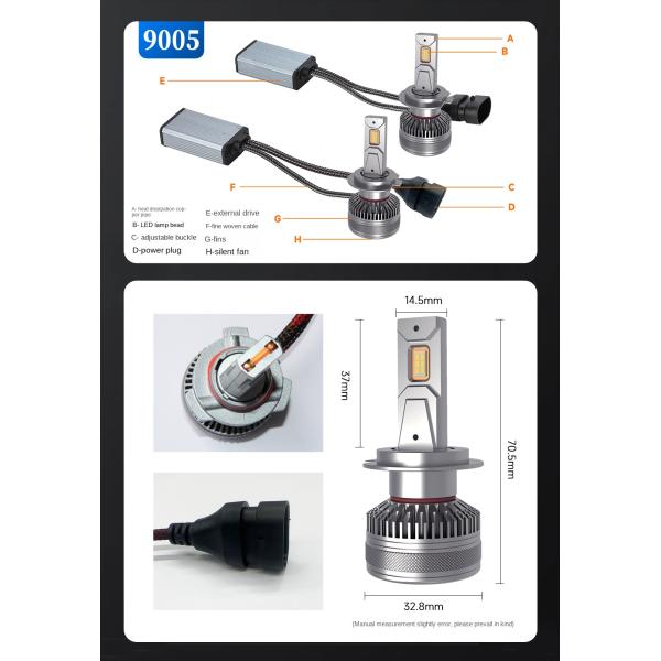 Universal LED Headlight Bulb H1H4 H11 9012 9005 Ideal for Cars Vehicle Year Universal