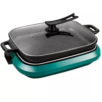 3 dans 1 Cookware chaud électrique multifonctionnel de gril de barbecue de bateau à vapeur du pot 7L avec le plat détachable