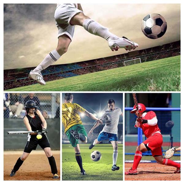 Knee High Mens Grip Football Socks Anti Slip Compression Soccer Socks Custom Logo