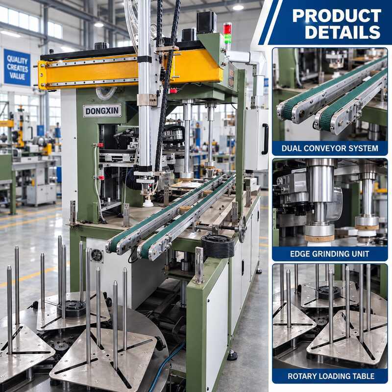 Fully Automatic Melamine Tableware Grinding Machine with PLC Control for High Production Capacity and Multi-Angle Grinding