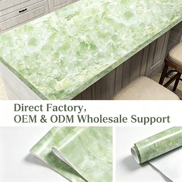 Natural Texture PVC Decorative Film Self Adhesive Surface Wrap Film Customized Size