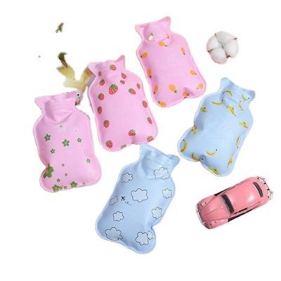Mini cute explosion proof PVC warm hand bag water filled cartoon calico hot water bag for outdoor warmth