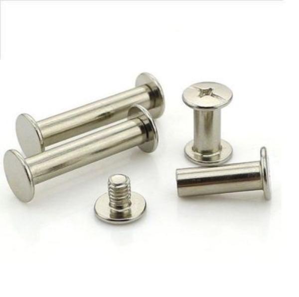 3/8 Silver Stainless Steel Aluminum Brass Chicago Screws Post Binding