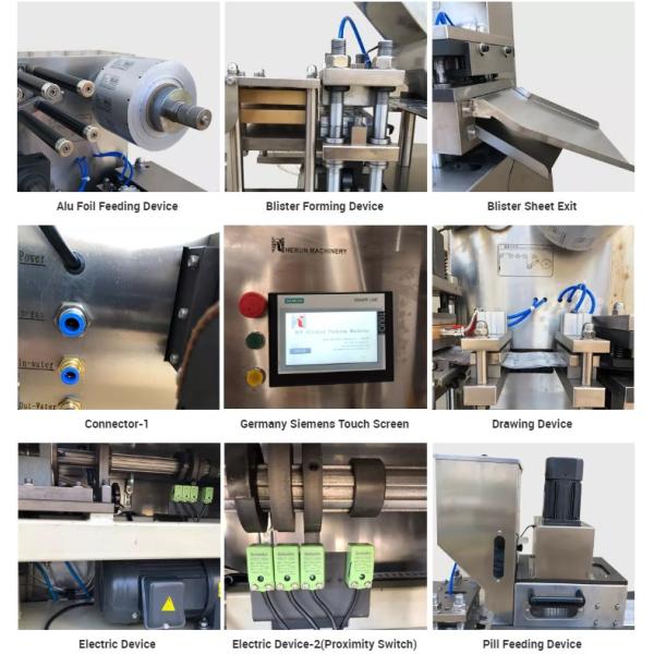 2.2kw Flat Plate Blister Packing Machine For Tablets Capsule