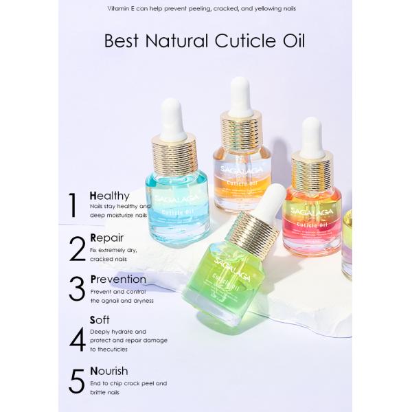 SAGALAGA 13 Scented Glass Nail Cuticle Oil 15ML Bottle With Dropper Amazing Double Layer Moisturizing Oil for Dry Cuticles